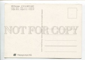 401876 Hapag lloyd AG ship Europa Old postcard
