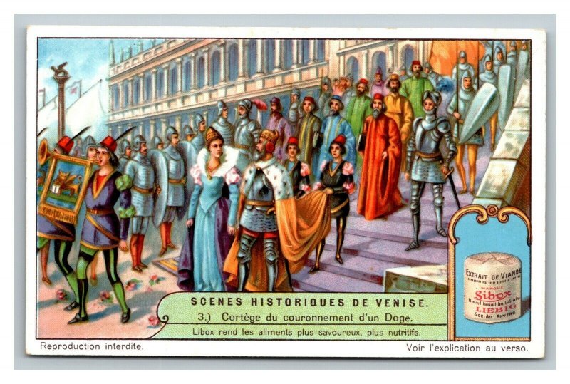 Vintage Liebig Trade Card - French - 4 of The History of Venice Set