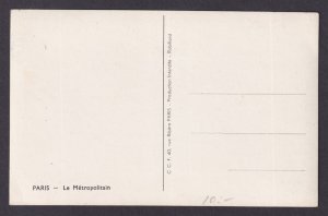 FRANCE, Postcard RPPC, Paris, Le Métropolitain