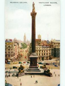 Britain London Nelsons Column Trafalgar Square England  Postcard # 6392