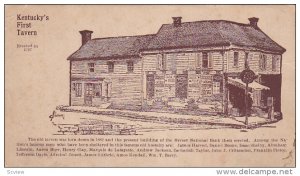 Kentucky's First Tavern, Erected in 1787, Mercer National Bank, Kentucky, 00-...