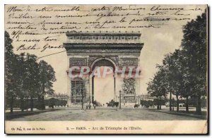 Old Postcard Paris Arc de Triomphe Etoile