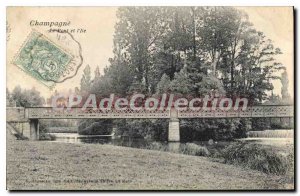 Old Postcard Champagne and Ile Bridge