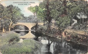 Scotland Pennsylvania Conococheague Creek Color Lithograph Vintage PC U4147