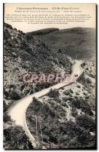 Old Postcard Auvergne Picturesque St Flour St Flour Cantal Road has Chaudesai...