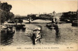 CPA Paris 6e Paris-Perspective sur la Seine, le Pont des Sts-Péres (312215)
