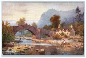 c1910 Bridge Llanrwst Market Town Picturesque Wales Oilette Tuck Art Postcard