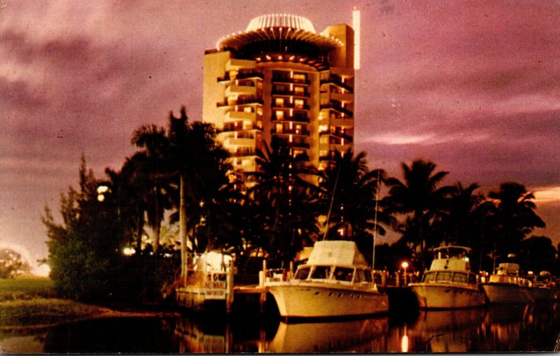 Florida Fort Lauderdale Pier 66 At Sunset 1970