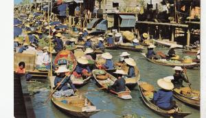 BF18859 floating market thailand touristes types boats  front/back image