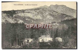 Postcard Old Foret Foret d & # 39Aitoue Houses forest Corsica Corsica