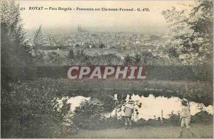 Old Postcard Royat park bargoins panorama clermont