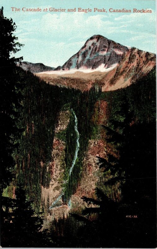 Cascade Glacier Eagle Park Candian Rockies Antique Postcard Valentine DB UNP 