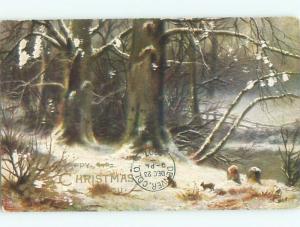 Divided-Back CHRISTMAS SCENE Great Postcard W9459