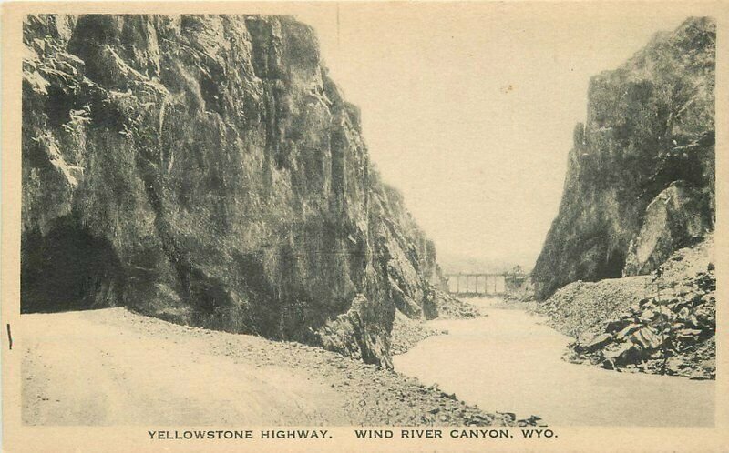 Albertype C-1920s Yellowstone Highway Wind River Canyon Wyoming Postcard 8362