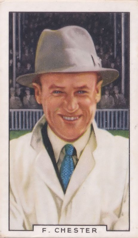 Fred Chester Worcestershire English Cricket International 1930s Cigarette Card