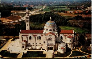 Vtg Washington DC National Shrine of Immaculate Conception Aerial View Postcard