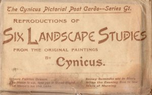 Six Landscape Studies Fairies Moon Cynicus 6x Painting Postcard Set