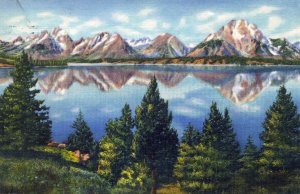 [ Linen ] US Wyoming Yellowstone - Teton Peaks