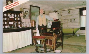 Barbershop, Heritage Park, Calgary, Alberta, Vintage Chrome Postcard #2