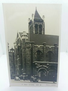 Vintage Rp Postcard St Annes Cathedral Leeds Real Photo Rppc