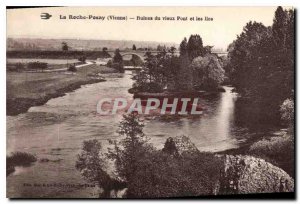 Old Postcard La Roche Posay Vienne old Ruins Bridge and the Islands