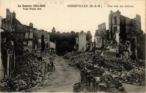 CPA Gerbeviller-Une rue en ruines (187981) 