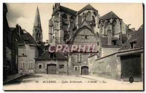 Old Postcard Auxerre Church St Germain L & # 39Abside