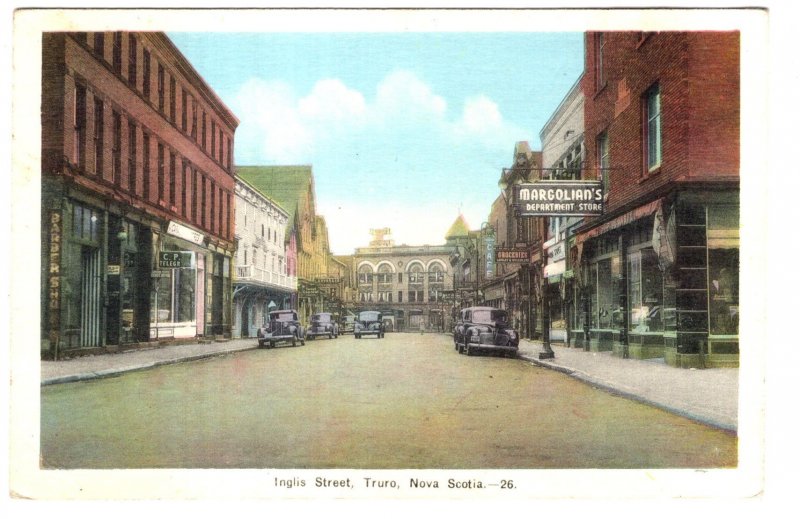 Inglis Street, Margolian's Department Store Truro, Nova Scotia,