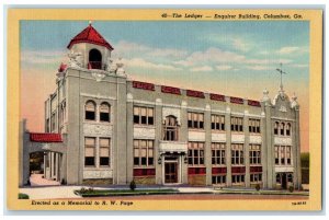 c1940 Exterior View Ledger Enquirer Building Columbus Georgia Vintage Postcard