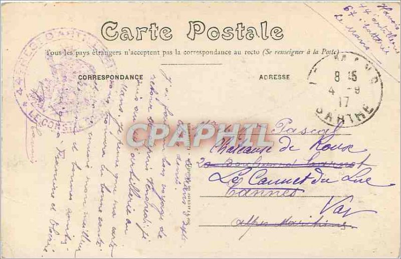 Old Postcard Le Mans Cathedral Apse