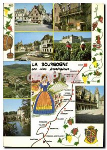 Postcard Modern Burgundy its prestigious wines