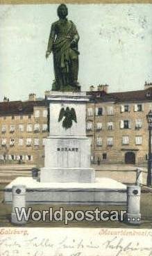 Mozartdenkmal Salzburg Austria 1906 