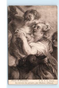 *Musee de Bruxelles La montee du calvaire par Rubens Vintage Postcard C35