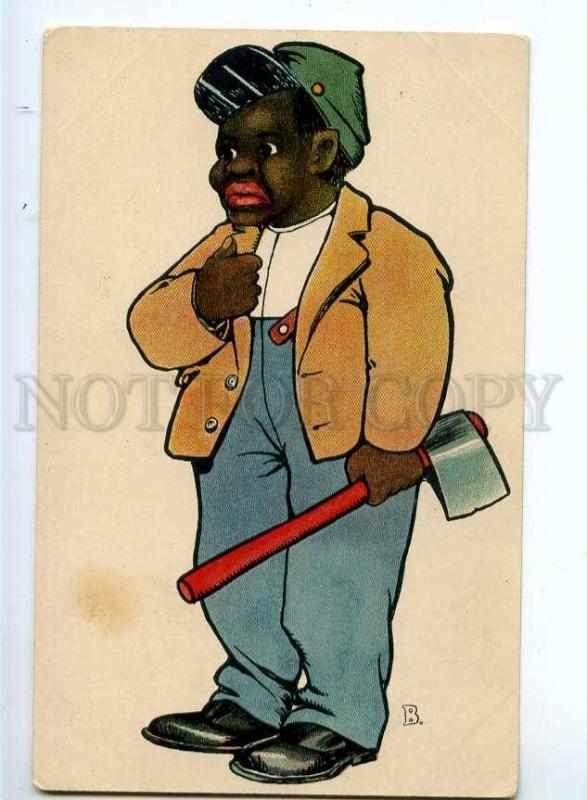 244464 BLACK Americana MAN woodcutter by B Vintage TSN 440-14