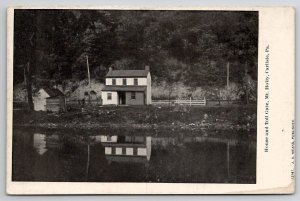 Carlisle PA House And Toll Gate At Mt Holly Park Pennsylvania Postcard B50