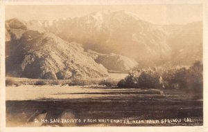 Palm Springs California Mt San Jacinto from Whitewater Real Photo PC AA52049