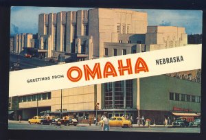 Omaha, Nebraska/NE Postcard, Union Station, Overland Greyhound Bus Depot, 1960!