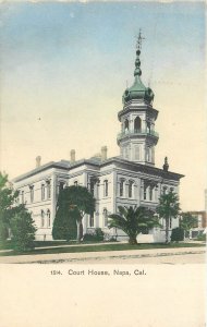 Postcard C-1910 California Napa Court House hand colored Newman CA24-3353