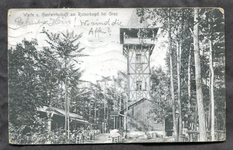 dc895 - REINERKOGEL bei Graz Austria 1913 Restaurant Postcard