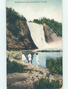 Pre-Chrome WATERFALL SCENE Montmorency Falls - Near Quebec City Quebec QC AG4071