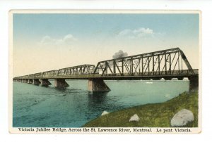 Canada - QC, Montreal. Victoria Jubilee Bridge Across St. Lawrence River