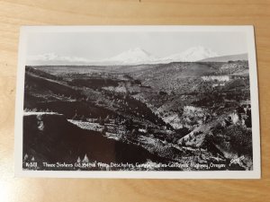 RPPC OR Three Sisters from Deschutes Canyon Dalles California Highway