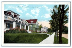 c1920's Residence District Scene Sioux City Iowa IA Unposted Vintage Postcard