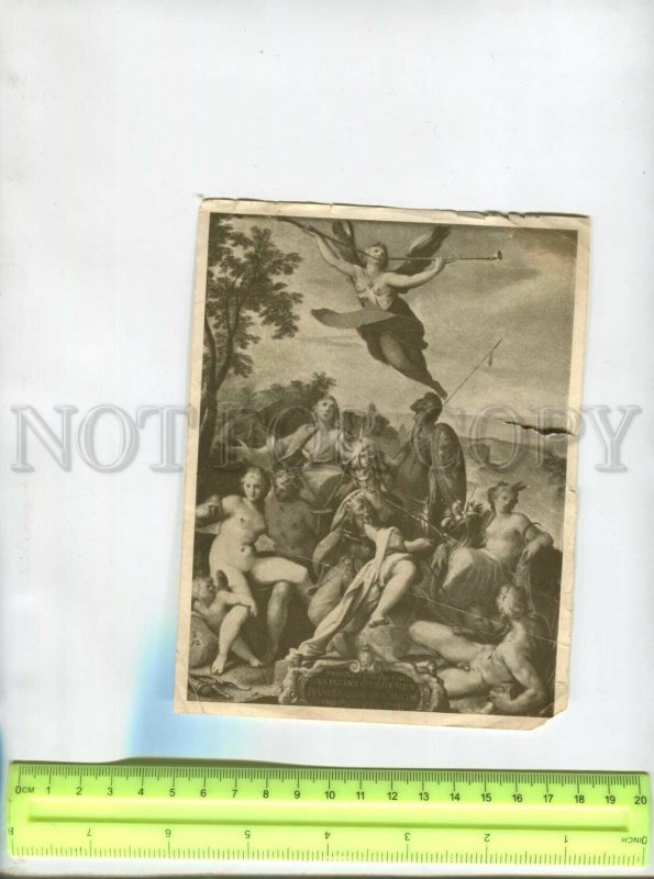 476810 Spranger Bartholomeus Allegory Glory Emperor Rudolf Vintage illustration