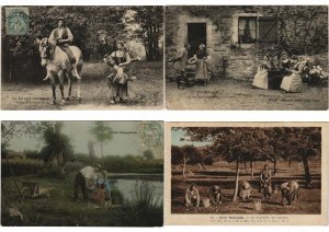 AGRICULTURE LA VIE AUX CHAMPS 46 Vintage Postcards (L4433)