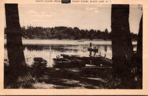 New York Black Lake Booth Island From Shady Shore 1951