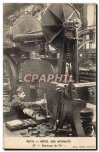 Old Postcard coins Paris Hotel of coins Balance 150 mm