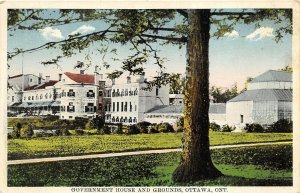 Ottawa Ontario Canada 1920s Postcard Government House & Grounds