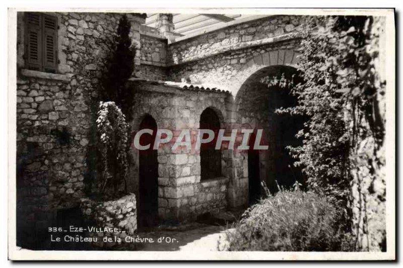 Old Postcard Eze Village The castle of chevre d & # 39or