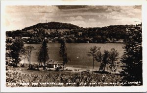 Canada Quebec Sainte-Adèle View from the Chantecler Hotel Vintage RPPC C208